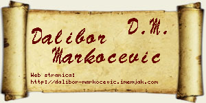 Dalibor Markočević vizit kartica